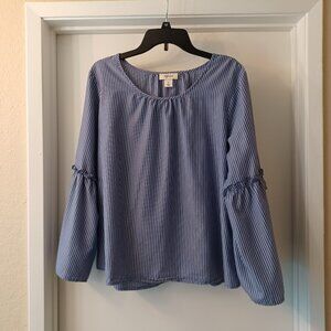 Style & Co. Blue & white striped blouse - Size M